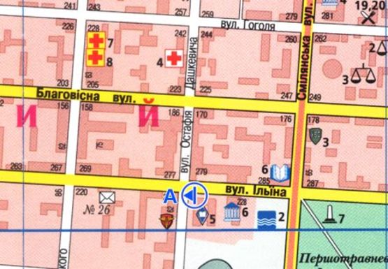 Схема рекламной плоскости по адресу Надпольная ул. - Дашковича ул. (BackLit)