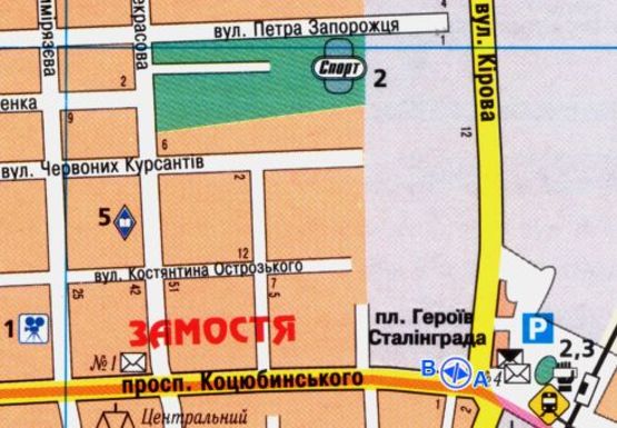 Схема рекламной плоскости по адресу Коцюбинского ул. - Батогская ул.