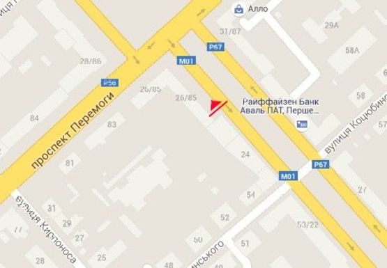 Схема рекламной плоскости по адресу Мира пр., 24, магазин Ювелирный