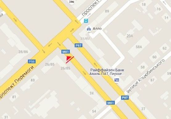 Схема рекламной плоскости по адресу Мира пр., 26, магазин ВестБум