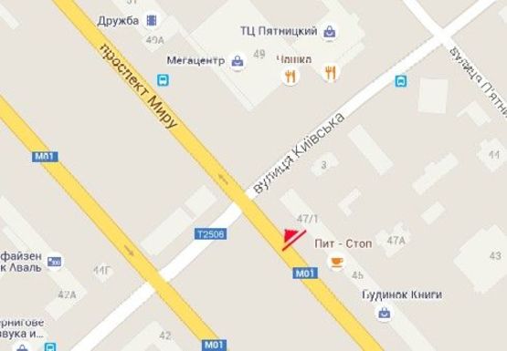 Схема рекламной плоскости по адресу Мира пр., ресторан Мама-Мия