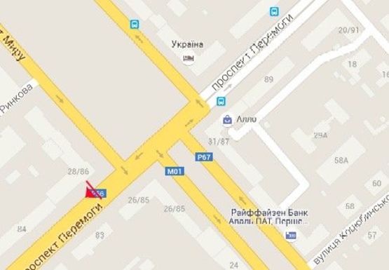 Схема рекламной плоскости по адресу Победы пр. - Мира пр., Главпочтамп