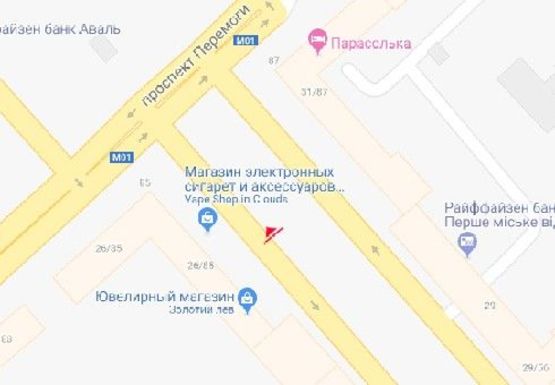 Схема рекламной плоскости по адресу Мира пр., 26