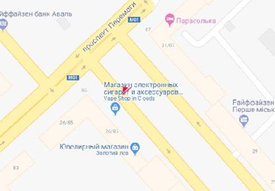 Схема рекламної площини за адресою Мира пр., 26