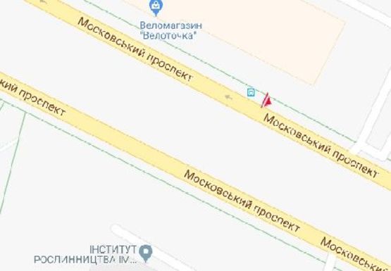 Схема рекламной плоскости по адресу Московский пр., 247 - Издательство Харьков (ОП тип 1)