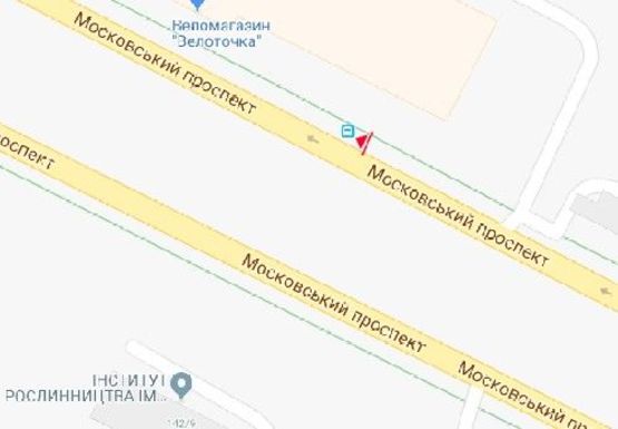 Схема рекламной плоскости по адресу Московский пр., 247 - Издательство Харьков (ОП тип 1)