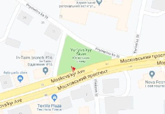 Схема рекламной плоскости по адресу Московский пр. - Примеровская ул.