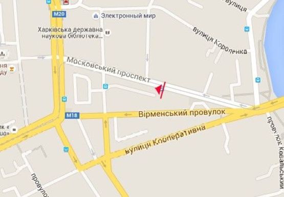 Схема рекламной плоскости по адресу Московский пр., 10