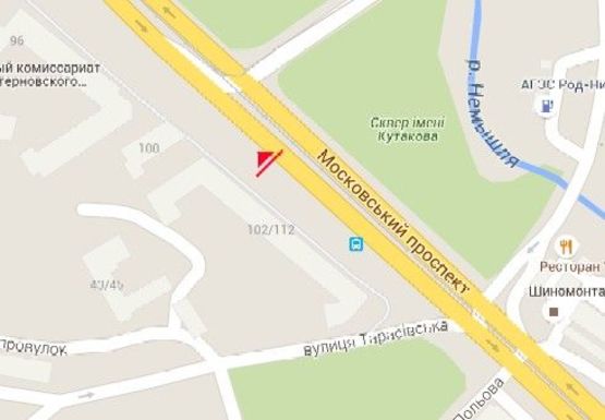 Схема рекламної площини за адресою Московский пр., 102/112