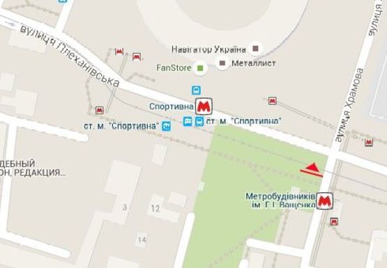 Схема рекламної площини за адресою Державинская ул. - Плехановская ул.