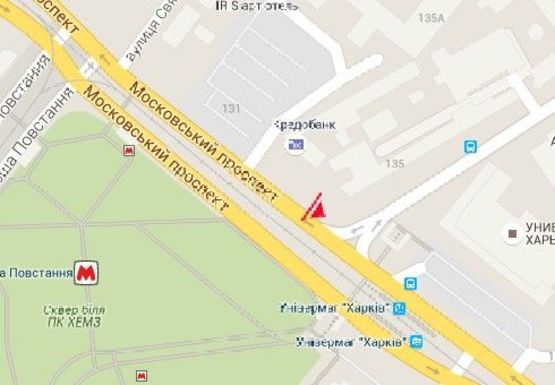 Схема рекламной плоскости по адресу Московский пр. - Тюринская ул.