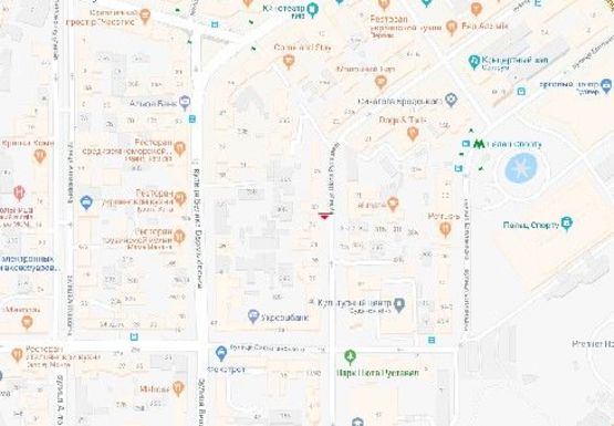 Схема рекламной плоскости по адресу Шота Руставели ул, 30