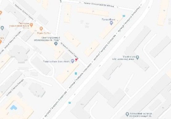 Схема рекламной плоскости по адресу Е.Гуцола пер.,4А