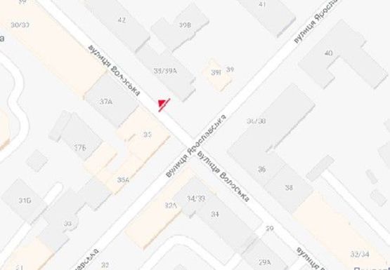 Схема рекламной плоскости по адресу Волошская  ул. - Ярославская ул., 38/39