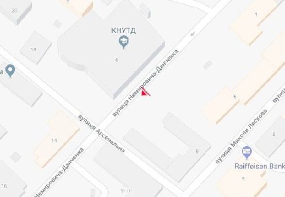 Схема рекламной плоскости по адресу Немировича-Данченка ул., 4 (напротив)