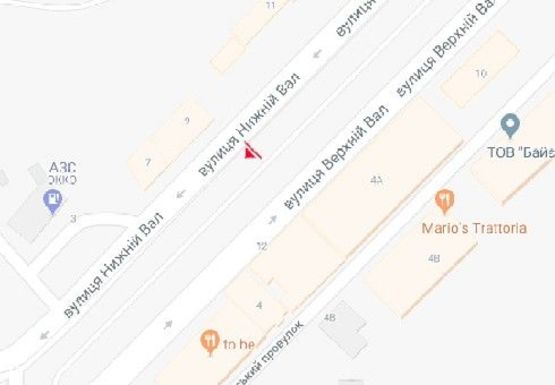 Схема рекламної площини за адресою Нижний Вал ул., 7-9