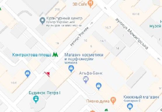 Схема рекламной плоскости по адресу Хорива ул., 8