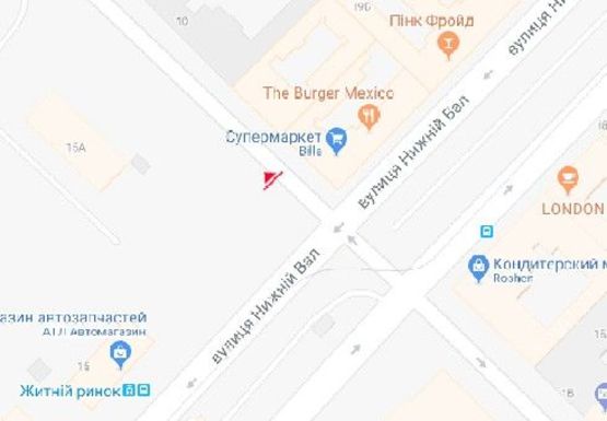 Схема рекламной плоскости по адресу Житнеторжская ул. - Нижний Вал ул., 15