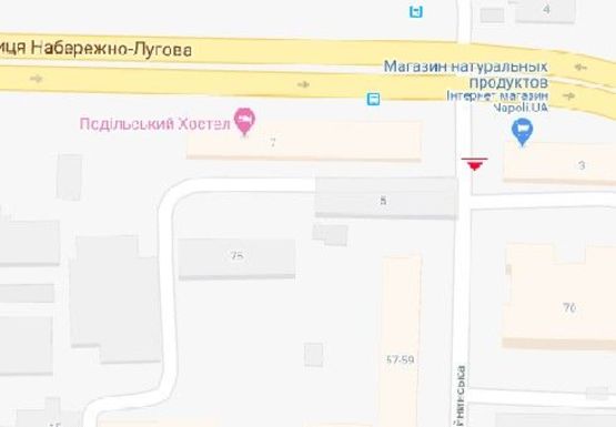 Схема рекламной плоскости по адресу Почайнинская ул. - Набережно-Луговая ул., 3