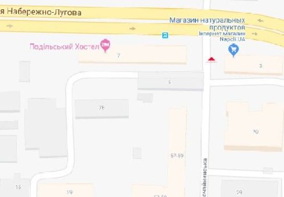 Схема рекламной плоскости по адресу Почайнинская ул. - Набережно-Луговая ул., 3