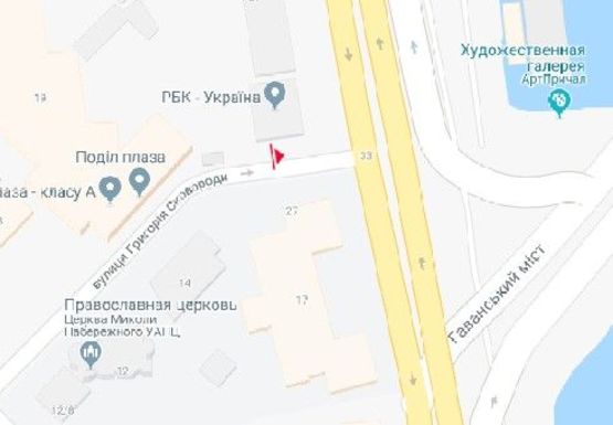 Схема рекламной плоскости по адресу Григория Сковороды ул., 21