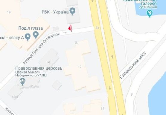 Схема рекламної площини за адресою Григория Сковороды ул., 21