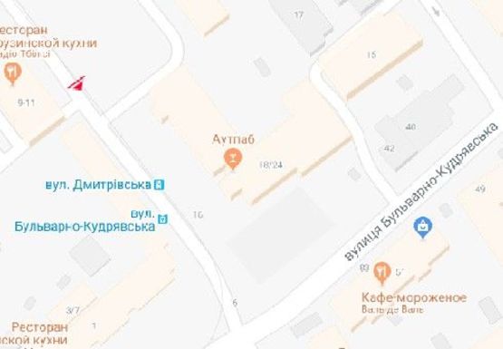 Схема рекламной плоскости по адресу Дмитровская ул., 24