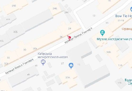 Схема рекламной плоскости по адресу Олеся Гончара ул., 24