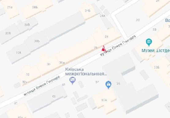 Схема рекламної площини за адресою Олеся Гончара ул., 24