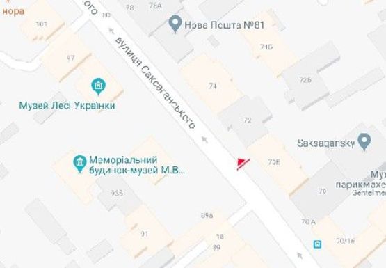 Схема рекламной плоскости по адресу Саксаганского ул., 70б