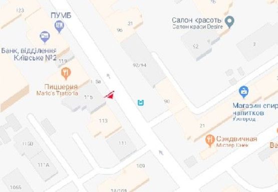 Схема рекламной плоскости по адресу Саксаганского ул., 115