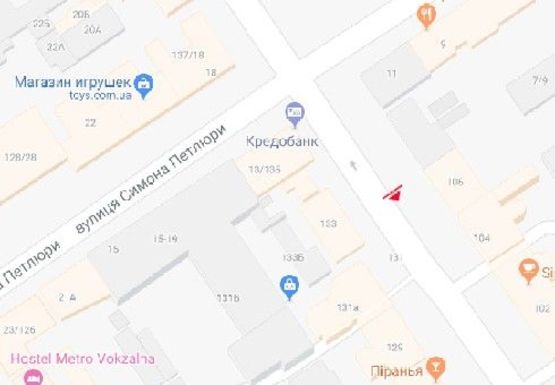 Схема рекламної площини за адресою Саксаганского ул., 106