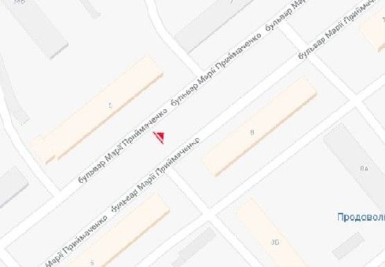 Схема рекламної площини за адресою М. Приймаченко б-р., 5