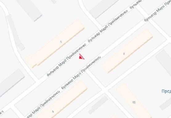 Схема рекламної площини за адресою М. Приймаченко б-р., 5