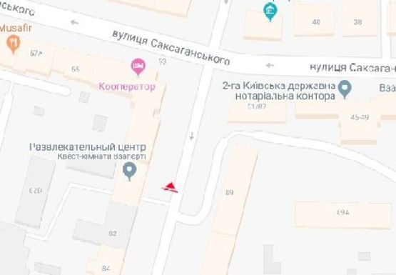 Схема рекламной плоскости по адресу Владимирская ул., 80-53