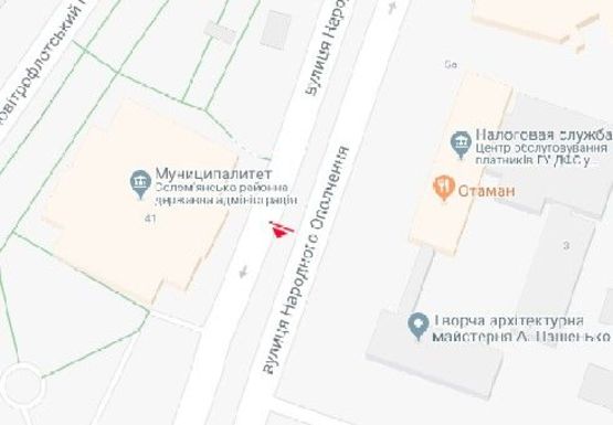 Схема рекламной плоскости по адресу Народного Ополчения ул., 3