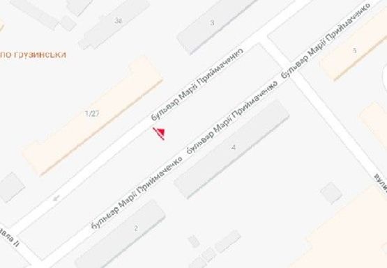 Схема рекламної площини за адресою М. Приймаченко б-р., 1/27