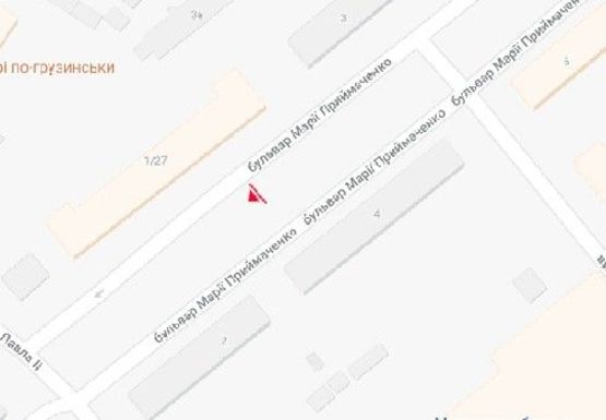 Схема рекламної площини за адресою М. Приймаченко б-р., 1/27