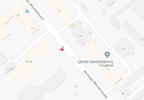 Схема рекламної площини за адресою Жилянская ул., 74