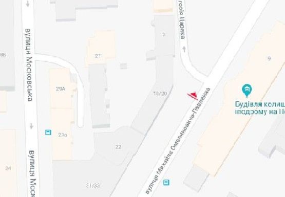 Схема рекламной плоскости по адресу Омельяновича ул. - Павленка Михайла ул., 18/20