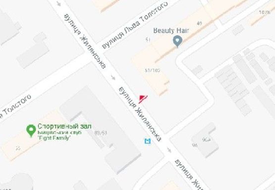 Схема рекламной плоскости по адресу Жилянская ул., 102/51