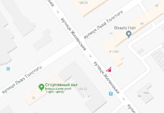 Схема рекламной плоскости по адресу Жилянская ул., 102/51