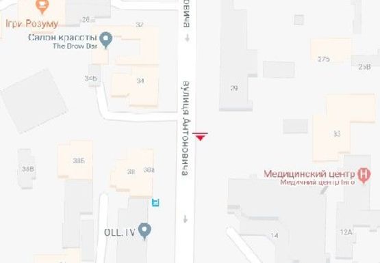 Схема рекламної площини за адресою Антоновича ул., 33б