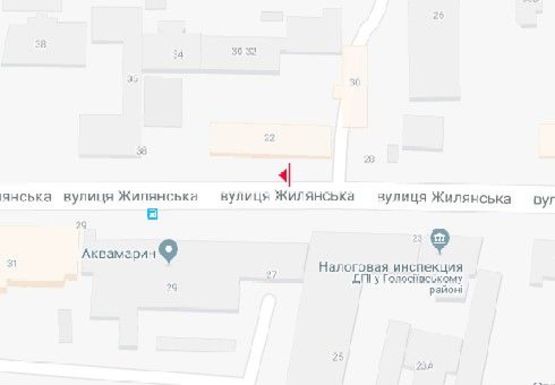 Схема рекламной плоскости по адресу Жилянская ул., 30-32