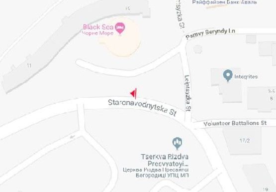 Схема рекламної площини за адресою Старонаводницкая ул. - Лейпцигская ул.