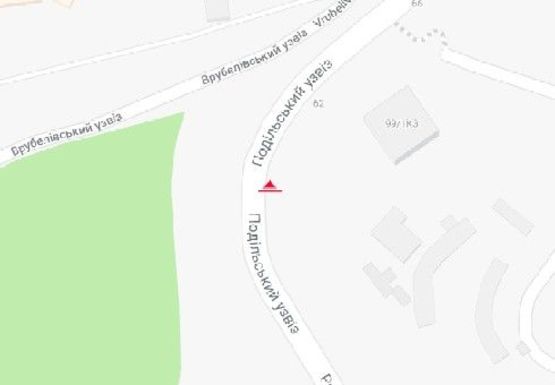 Схема рекламної площини за адресою Подольский спуск