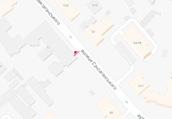 Схема рекламной плоскости по адресу Саксаганского ул., 75