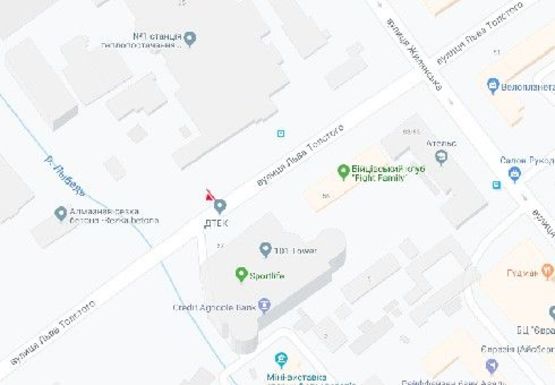 Схема рекламної площини за адресою Льва Толстого ул., 57