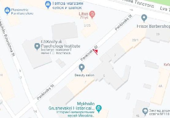 Схема рекламної площини за адресою Паньковская ул., 3