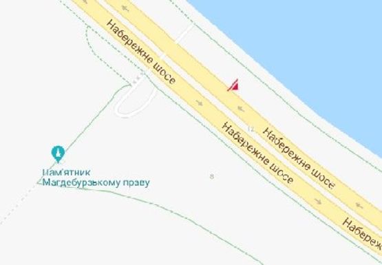 Схема рекламной плоскости по адресу Набережное шоссе